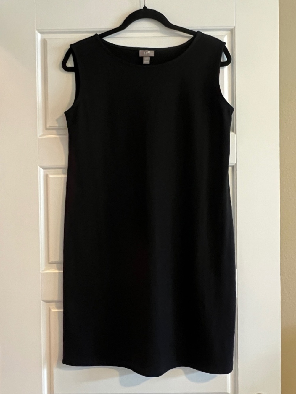 J.Jill Classic Black Stretch Sleeveless Shift Dress Size XS Petite